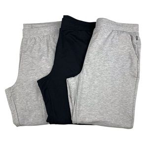 Eddie Bauer Lot of 3 Gray Black Lounge Pull On Casual Jogger Pant Size XL